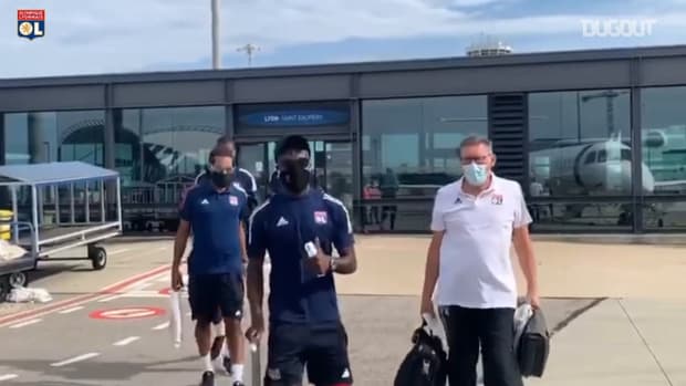 Olympique Lyonnais' departure to Lisbon